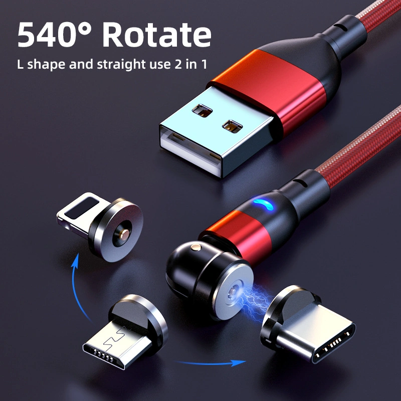 Magnetic Fast Charging Data Cable Suitable for Apple Mobile Phone Type-C Android Elbow Rotating Quick Charging Cable