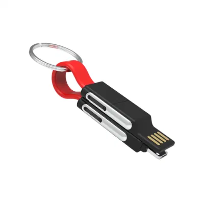 Многофункциональный 3 в 1 USB-кабель для ключей с датой, магнитный брелок для ключей с датой, плоский USB-кабель для зарядки, зарядный кабель для рекламного подарка